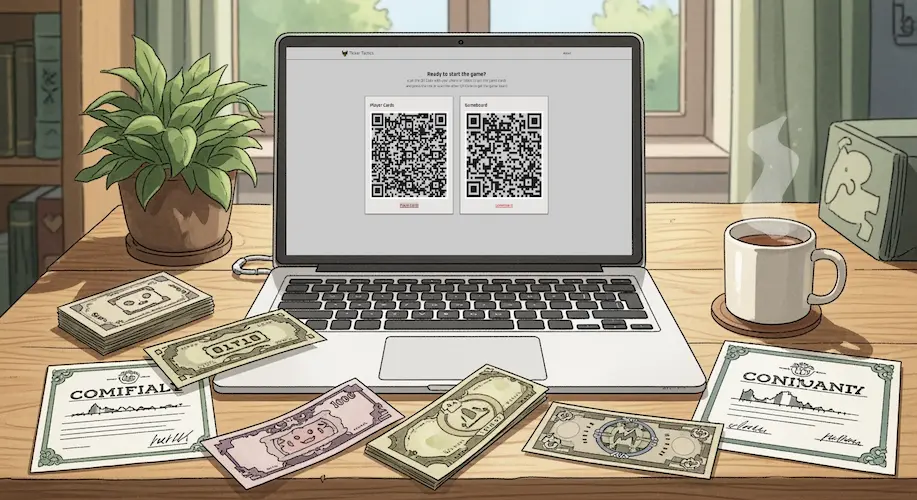 QR codes for board and phone